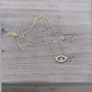 Gold Evil Eye Necklace
